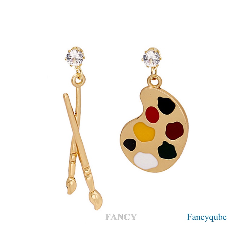 fancy-ต่างหูบอร์ดวาดภาพ-ไม่สมมาตร-เครื่องประดับ-สําหรับผู้หญิง-ขายส่ง