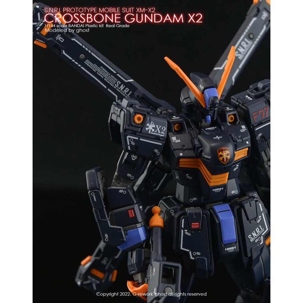 yan-ghost-rg-31-rg-crossbone-x-2-x2-x-2-สติกเกอร์รูปลอกสไลด์น้ําเรืองแสง