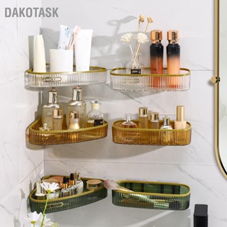DAKOTASK ชั้นเก็บของติดผนัง Punch ฟรีชั้นวางแคดดี้อาบน้ำห้องน้ำไม่ต้องเจาะชั้นเก็บของสำหรับครัวเรือน