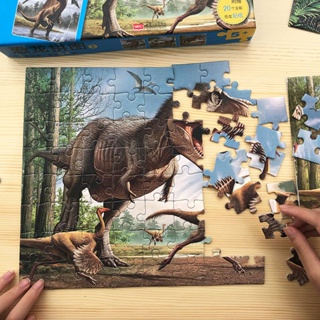 จิ๊กซอว์ปริศนา รูปไดโนเสาร์ ของเล่นเสริมการเรียนรู้ สําหรับเด็กผู้ชาย อายุ 3 4 5 6 7 ปี