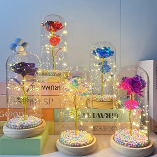 ใหม่ ขายดี ดอกกุหลาบประดิษฐ์ ฟอยล์สีทอง เรืองแสง พร้อมกล่อง สําหรับตกแต่งบ้าน ห้องนั่งเล่น ของขวัญวันเกิด วันวาเลนไทน์
