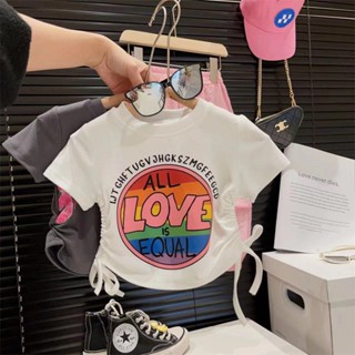 Cream summer short sleeves 2023 summer tide brand childrens wear cute Korean version boys and girls t-shirt baby summer fashion