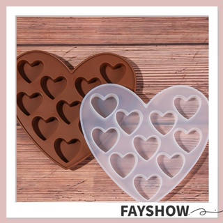 Fay ถาดแม่พิมพ์ซิลิโคน รูปหัวใจ แฮนด์เมด หลากสี สําหรับทําน้ําแข็ง ช็อคโกแลต คัพเค้ก DIY