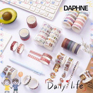 Daphne เทปวาชิ ลายหัวใจน่ารัก สําหรับตกแต่งสมุดภาพ DIY 8 10 12 ม้วน ต่อชุด