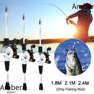 AMBER คันเบ็ดตกปลา แบบยืดสไลด์ได้ สามารถปรับได้ สําหรับตกปลาน้ําจืด เหมาะกับการเดินทาง