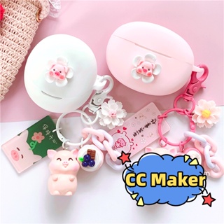 For OPPO Enco Air3 Pro Case Cute Piggy Keychain Lanyard OPPO Enco Air/Air2 / Enco Buds2 Silicone Soft Case Cute Finger Ring Lanyard OPPO Enco Air2 Pro / Enco X2 Shockproof Case Protective Case Cartoon Soft Case OPPO Enco Free2 Cover