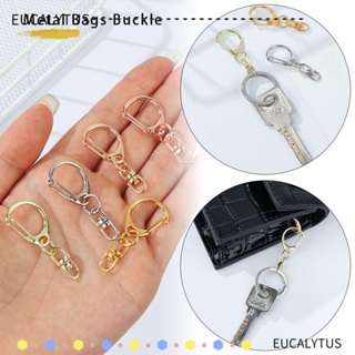 EUTUS 10Pcs Hardware Lobster Clasp Bag Part Accessories Collar Carabiner Snap Bags Strap Buckles Jewelry Making Metal DIY KeyChain Split Ring Hook
