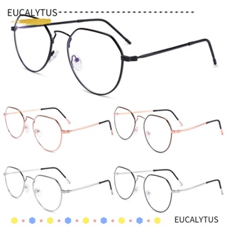 Eutus แว่นตา ป้องกันแสงสีฟ้า กรอบกลม น้ําหนักเบาพิเศษ สําหรับผู้ชาย และผู้หญิง