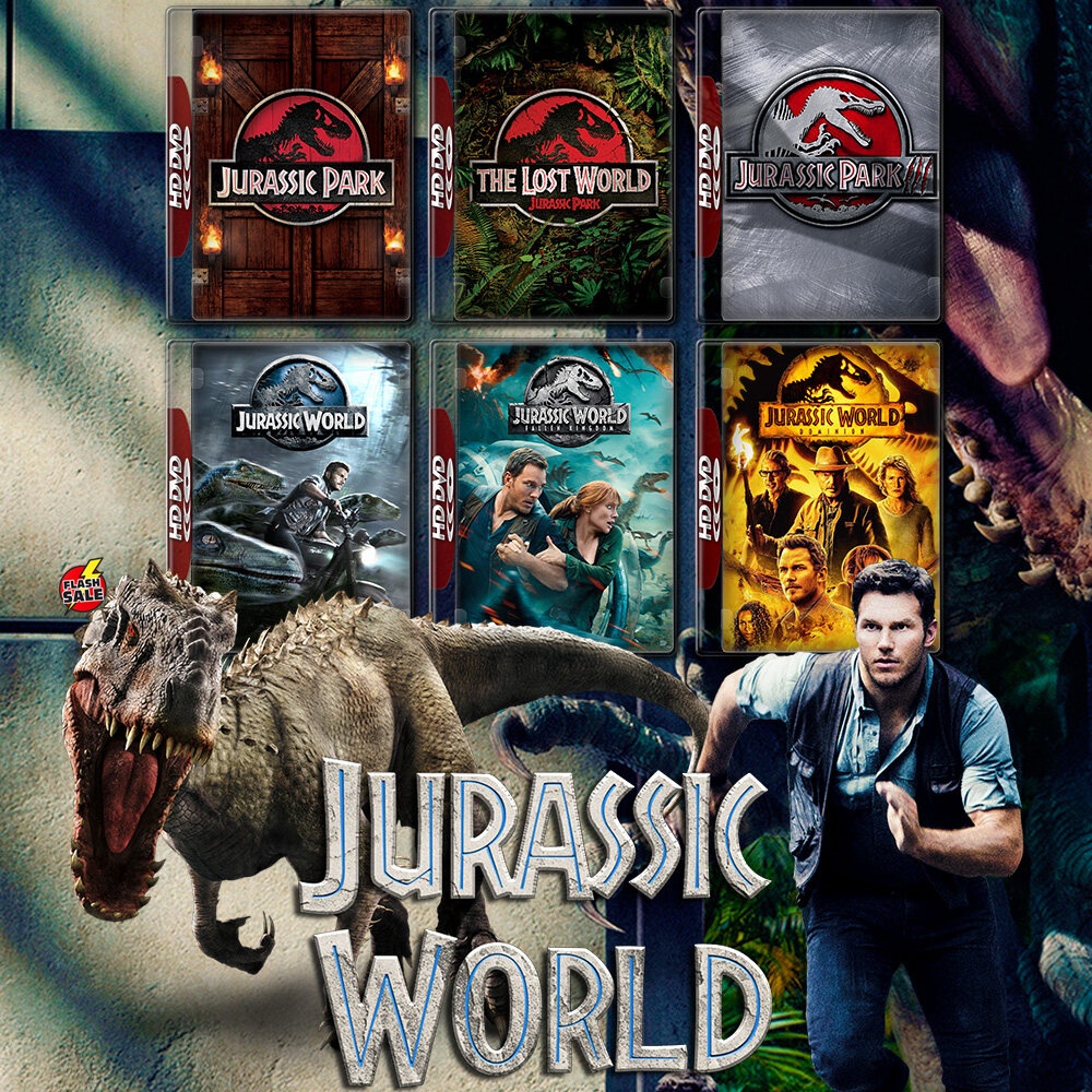 bluray-บลูเรย์-jurassic-park-จูราสสิค-ปาร์ค-ภาค-1-3-jurassic-world-จูราสสิค-เวิลด์-ภาค-1-3-รวม-6-ภาค-bluray-master-เสี