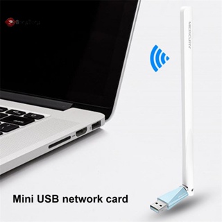 Abongbang MW150UH ดองเกิลรับส่งสัญญาณ ความเร็วสูง Mini USB 2.4GHz การ์ดเครือข่ายไร้สาย พร้อมเสาอากาศภายนอก สําหรับ Windo Nice