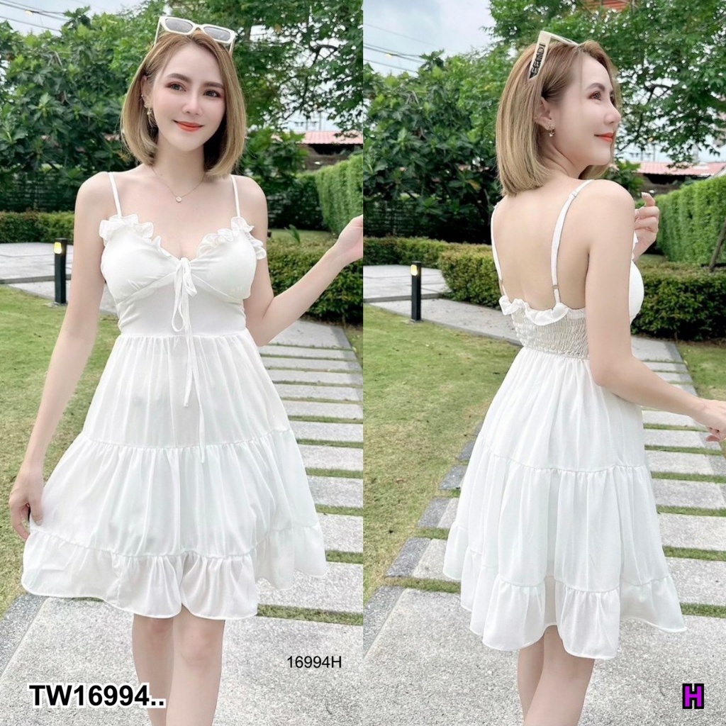 s4u-พร้อมส่ง-มินิเดรส-สายเดี่ยว-ปรับสายได-สม็อคด้านหลัง-เสื้อผ้าผู้หญิง-ชุดเซ็ท-เดรส-ชุดไปทะเล-เสื้อผ้าสาวอวบ