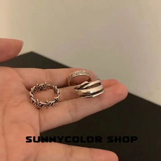 SUNNYCOLOR  ในระยะเวลาจํากัด แหวน แหวนแฟชั่น insลีลา ชีวิตประจําวัน การออกแบบแบรนด์A98N1I0