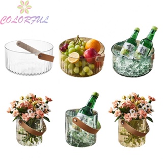 【COLORFUL】Ice Bucket Cool Cold For Wine For Outdoor Party Transparent Ice Bucket
