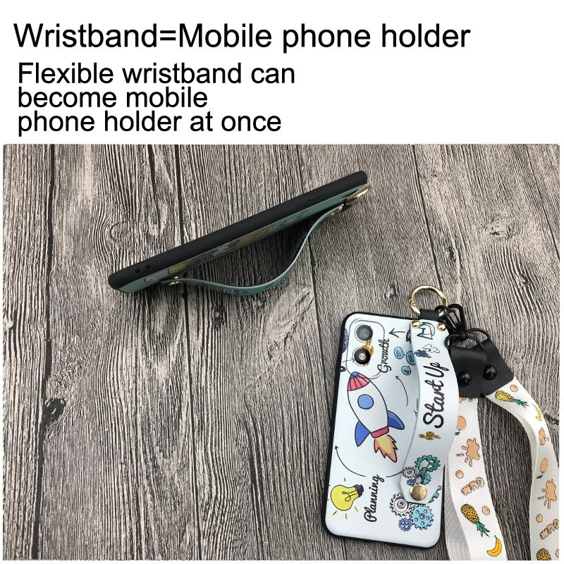waterproof-cute-phone-case-for-itel-a18-tecno-pop6c-soft-case-anti-dust-lanyard-wrist-strap-fashion-design-phone-holder