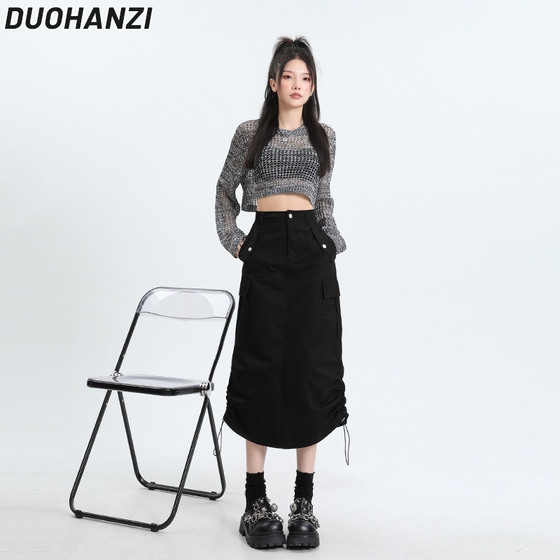 duohanzi-กระโปรงยีนสั้น-เอวสูง-ทรงหางปลา-แฟชั่นฤดูร้อน-สําหรับสตรี