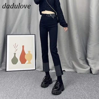 DaDulove💕 New American Ins High Street Thin Jeans Niche High Waist Straight Pants Large Size Trousers