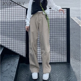 DaDuHey🎈 Ins Korean Style Women New Retro Loose High Waist Straight Pants Fashion Wide Leg Casaul All-Match Mopping Jeans