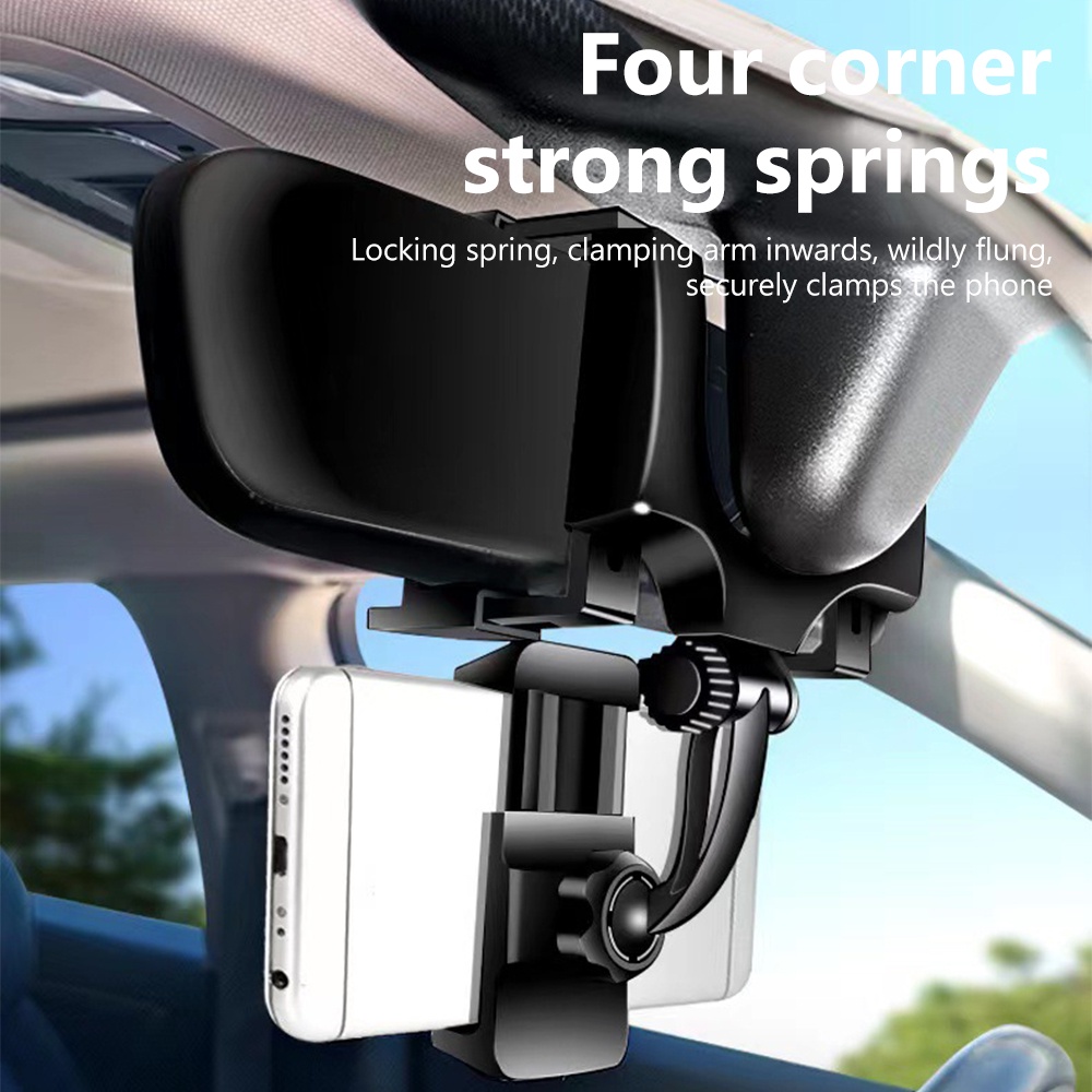 elough-ที่วางโทรศัพท์มือถือ-ติดกระจกมองหลังรถยนต์-360-ขาตั้งโทรศัพท์มือถือ-แบบหมุนได้-สําหรับรถยนต์