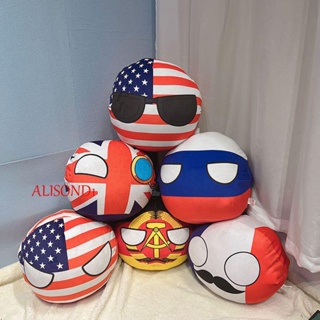 Alisond1 ลูกบอลประเทศ น่ารัก นุ่ม UK ญี่ปุ่น ของขวัญ USA ตกแต่งบ้าน Countryball USSR บอลแห่งชาติ ตุ๊กตาโปแลนด์บอล ตุ๊กตา