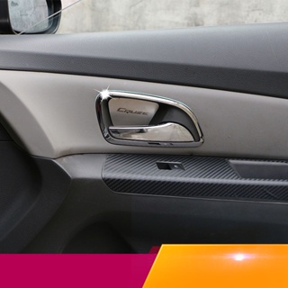 สติกเกอร์ติดมือจับประตูรถยนต์ สเตนเลส ทรงกลม อุปกรณ์เสริม สําหรับ Chevrolet Cruze 2009-2016 4 ชิ้น