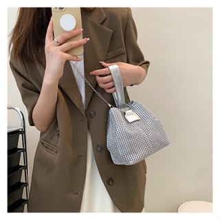 ฤดูร้อนใหม่ rhinestone กระเป๋าถือแฟชั่นอารมณ์เรียบง่ายผู้หญิงกระเป๋าถือออกแบบเฉพาะกลุ่มไหล่เดียวเอียงข้ามกระเป๋า-SH60849