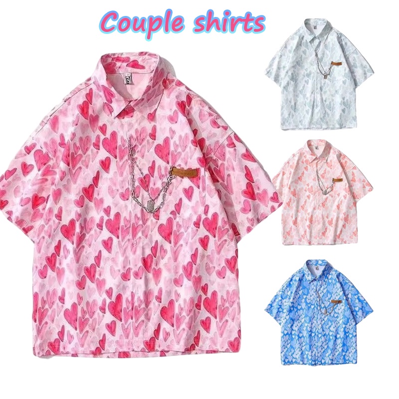 love-pattern-couple-floral-shirt-loose-short-sleeve-shirt-4-colors-beach-shirt-men-shirt-women-shirt