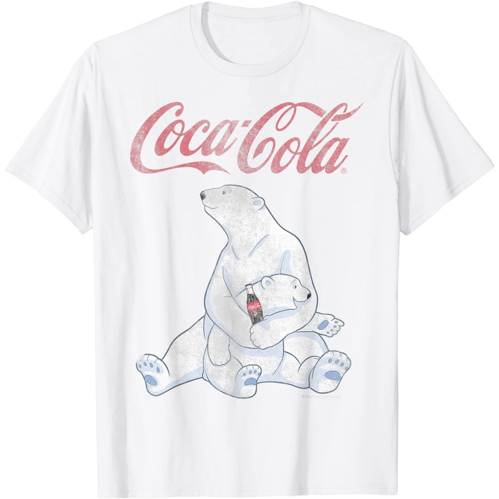 โคคาโคล่า-coca-cola-vintage-faded-pair-of-polar-bears-graphic-t-shirt-t-shirts-คอกลม-เสื้อยืด-เกรดพรีเมี่ยม-ใส่สบาย-ใส่ไ