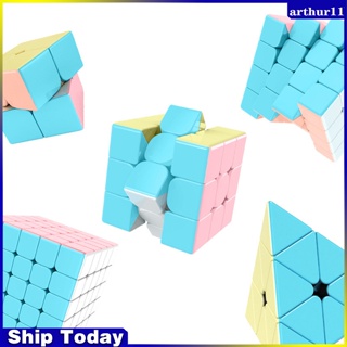Arthur Moyu Meilong 3x3 รูบิคมายากล สีมาการอง 2x2 4x4 5x5 พีระมิด ความเร็ว ลูกบาศก์ ของเล่นเพื่อการศึกษา สําหรับผู้เริ่มต้น