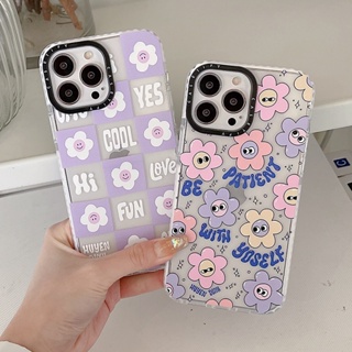 Casetify เคสโทรศัพท์มือถือแบบนิ่ม TPU ใส กันกระแทก ลายดอกไม้เล็ก เก้าช่อง สําหรับ iPhone 14 13 12 11 Pro MAX X XS MAX XR