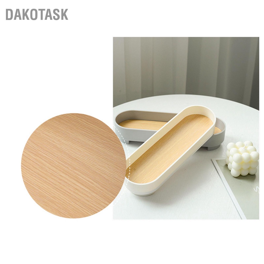 dakotask-ถาดอาร์คแคบเรียบง่ายทันสมัยอเนกประสงค์ตกแต่งบ้านรูปไข่ให้บริการถาดเก็บของสำหรับน้ำหอมแต่งหน้า