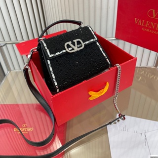 Valentin-o Star Diamond Edition กระเป๋าถือ กระเป๋าสะพายไหล่ เมทัลลิก ไฮเอนด์ แฟชั่น พร้อมกล่อง