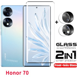 ฟิล์มกระจกนิรภัยกันรอยหน้าจอ เลนส์ด้านหลัง 2 in 1 สําหรับ Honor 70 Honor 70 Honor70 70honor 4G 5G 2023