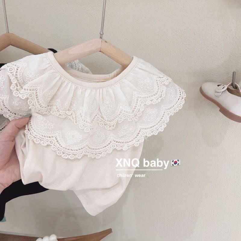 พร้อมส่ง-ใหม่-เสื้อแขนกุด-ผ้าฝ้ายแท้-แต่งลูกไม้-คอปกใบบัว-สไตล์เกาหลี-ญี่ปุ่น-ตะวันตก-แฟชั่นฤดูร้อน-สําหรับเด็กผู้หญิง-2023