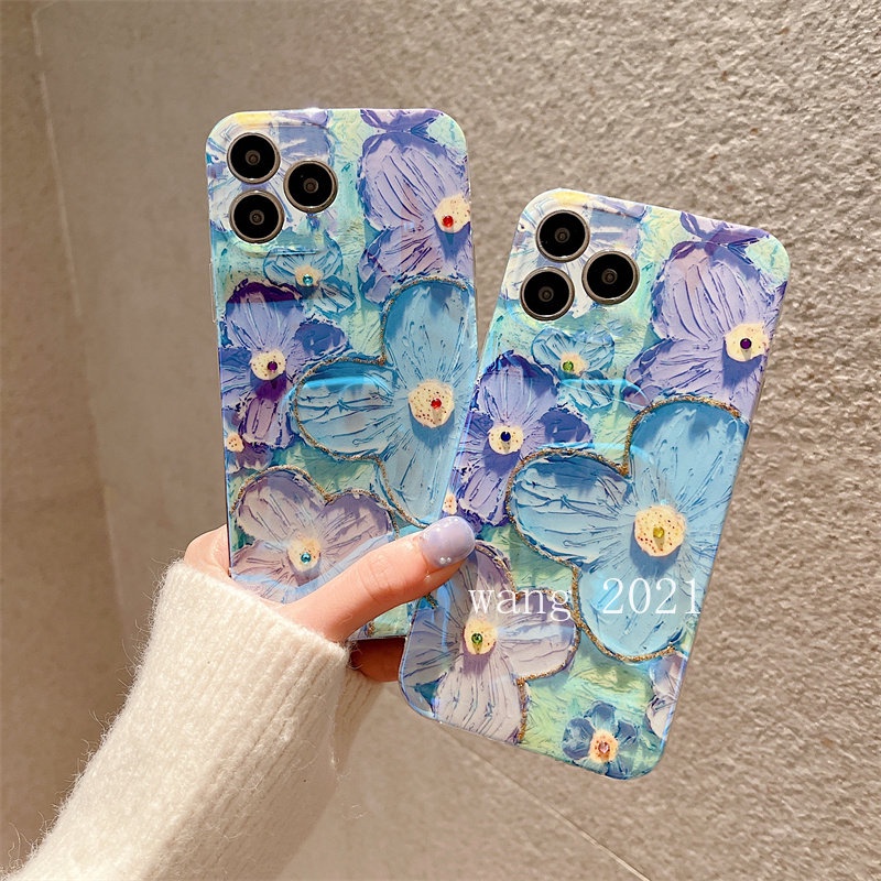 พร้อมส่ง-ใหม่-เคสป้องกันโทรศัพท์มือถือ-แบบนิ่ม-ลายดอกไม้-ประดับเพชรเทียม-หรูหรา-สําหรับ-realme-c53-c55-nfc-2023-realmec53