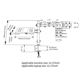 แท่นวางมอนิเตอร์ตั้งโต๊ะพร้อมที่วางแล็ปท็อปอเนกประสงค์โน้ตบุ๊คมัลติฟังก์ชั่นไรเซอร์ปรับความสูงได้เวิร์กสเตชันลดกระหน่ำ
