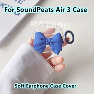 【ส่วนลด】เคสหูฟัง แบบนิ่ม ประดับโบว์ สามมิติ สําหรับ SoundPeats Air 3 SoundPeats Air 3