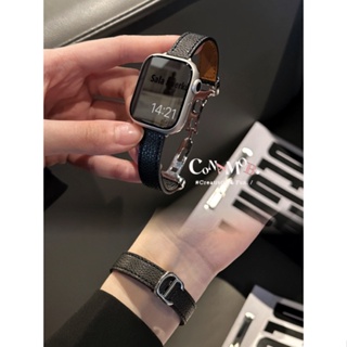 สายนาฬิกาข้อมือหนัง แบบพับได้ บางพิเศษ สําหรับ iwatch band 45 มม. 49 มม. 41 มม. 40 มม. 38 มม. 42 มม. iwatch Series S8 Ultra 7 SE 6 5 4 3 2