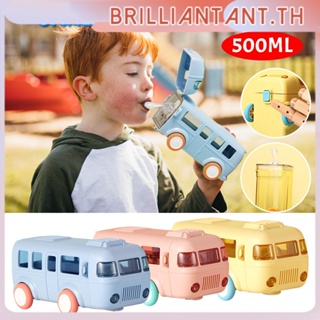 Children&amp;#39;s Car Straw Water Cup Car Shape Straw Water Bottle For Kids Large Capacity Bus Water Bottle With Straw For Kids Bus Toy Bottle bri