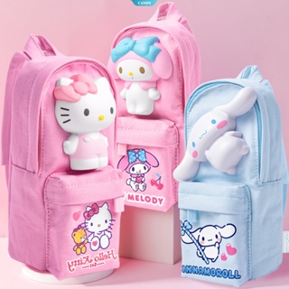 Sanrio MyMelody HelloKitty Cinnamoroll กระเป๋าเครื่องเขียน ขนาดใหญ่ จุของได้เยอะ ลายการ์ตูน ของเล่นคลายเครียด สําหรับนักเรียน [CAN]