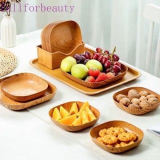 Fallforbeauty ถาดพลาสติก ทรงสี่เหลี่ยม สําหรับใส่ขนมขบเคี้ยว ผลไม้แห้ง ตกแต่งงานแต่งงาน