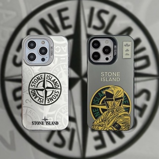 STONE ISLAND เคสโทรศัพท์มือถือ ผิวด้าน ลายเกาะหิน สําหรับ iPhone 14 Pro Max 13 12 Pro Max 11