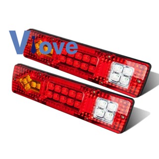 ไฟเลี้ยว LED 19 ดวง กันน้ํา สําหรับติดท้ายรถบรรทุก รถพ่วง 2 ชิ้น