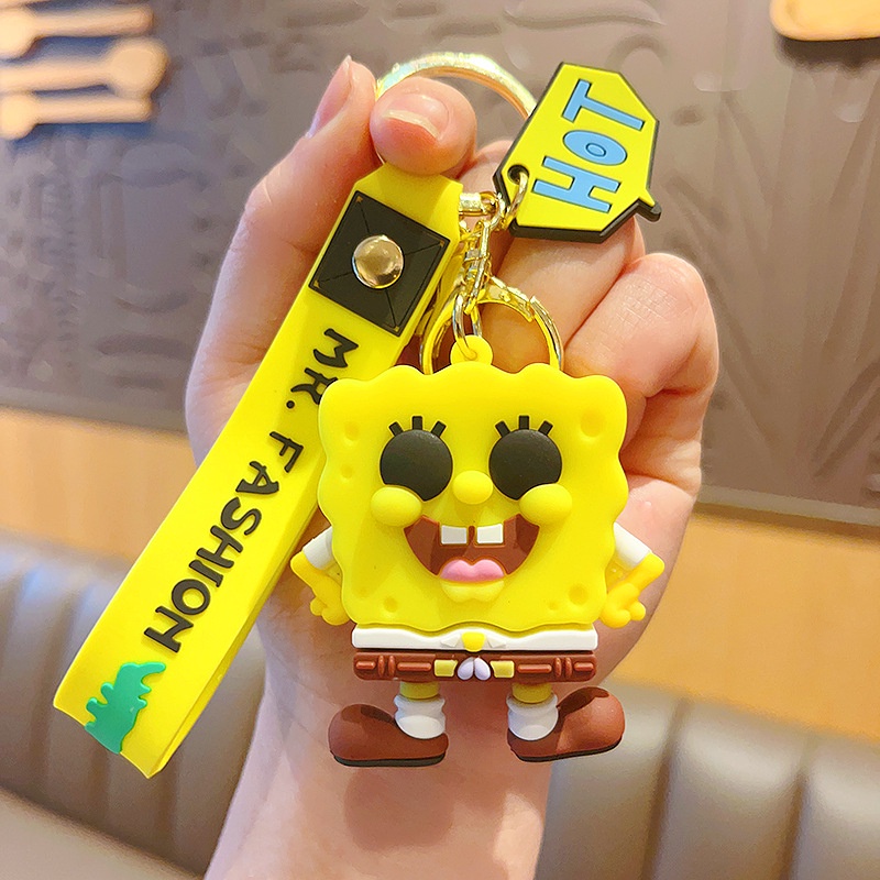 fash-spongebob-squarepants-patrick-star-พวงกุญแจจี้น่ารักสร้างสรรค์กระเป๋าจี้พวงกุญแจคู่ของขวัญขนาดเล็กป๊อป