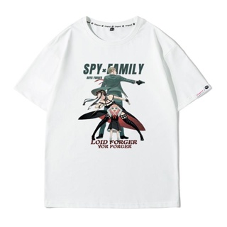 ราคาถูก เสื้อยืด Anime Spy × Family ลอยด์ ฟัจ อาเนีย ยอร์ บริอาร์ แขนสั้น เสื้อคู่