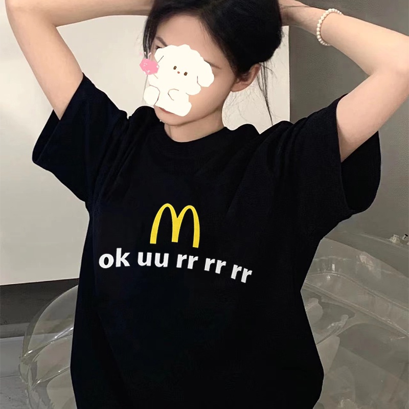 เสื้อยืดแขนสั้น-ทรงหลวม-ลาย-mcdonalds-แบรนด์อเมริกัน-สําหรับผู้ชาย-และผู้หญิง