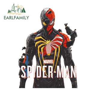 Earlfamily สติกเกอร์ไวนิล ลาย Marvel Spider Man กันน้ํา 13 ซม. สําหรับติดตกแต่งรถยนต์ หมวกกันน็อค แล็ปท็อป รถยนต์