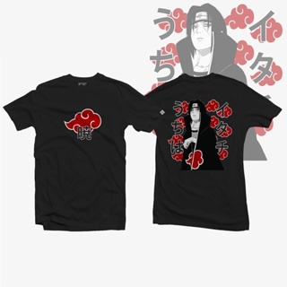 ใหม่ ฤดูร้อน เสื้ออนิเมะ Naruto Akatsuki Itachi เสื้อยืดแฟชั่นคอตตอนพิมพ์ลาย สาวกนารูโตะต้องไม่พลาด cod