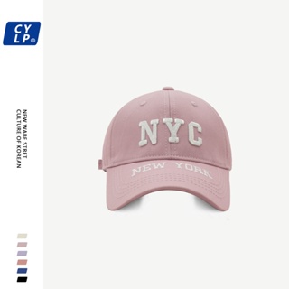 หมวกเบสบอล ปักลายตัวอักษร NYC เข้ากับทุกการแต่งกาย สไตล์เกาหลี สตรีท สําหรับผู้ชาย และผู้หญิง