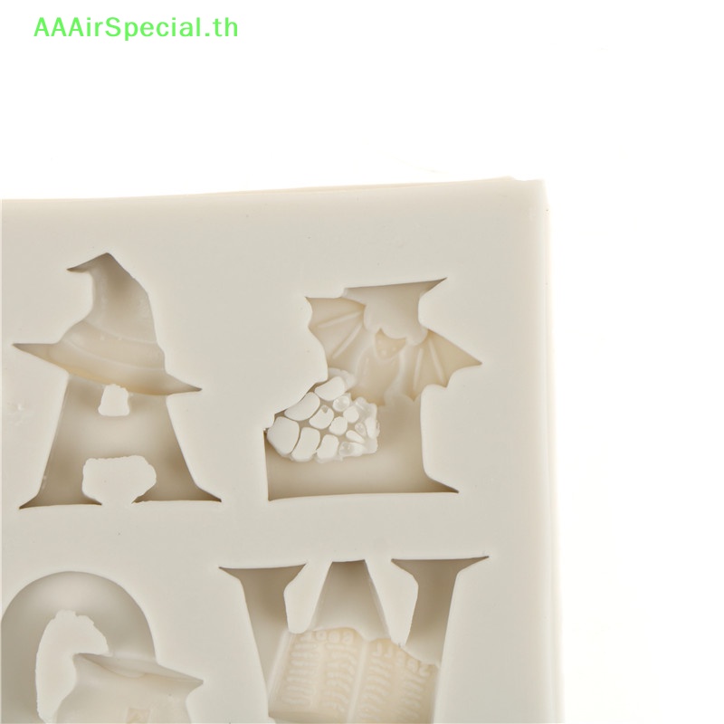 aaairspecial-แม่พิมพ์ซิลิโคน-รูปตัวอักษรฮาโลวีน-สําหรับทําเค้กช็อคโกแลต-ฟองดองท์