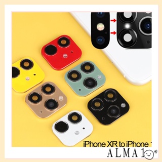 Alma สติกเกอร์ติดเลนส์กล้องปลอม หรูหรา เปลี่ยนวินาที สําหรับ iPhone XR X เป็น iPhone 11 Pro Max